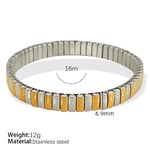 Gold & Silver / 1 Piece Simple Series Punk Patchwork Stainless Steel  Gold Color Women's Chain Bracelets Picture3